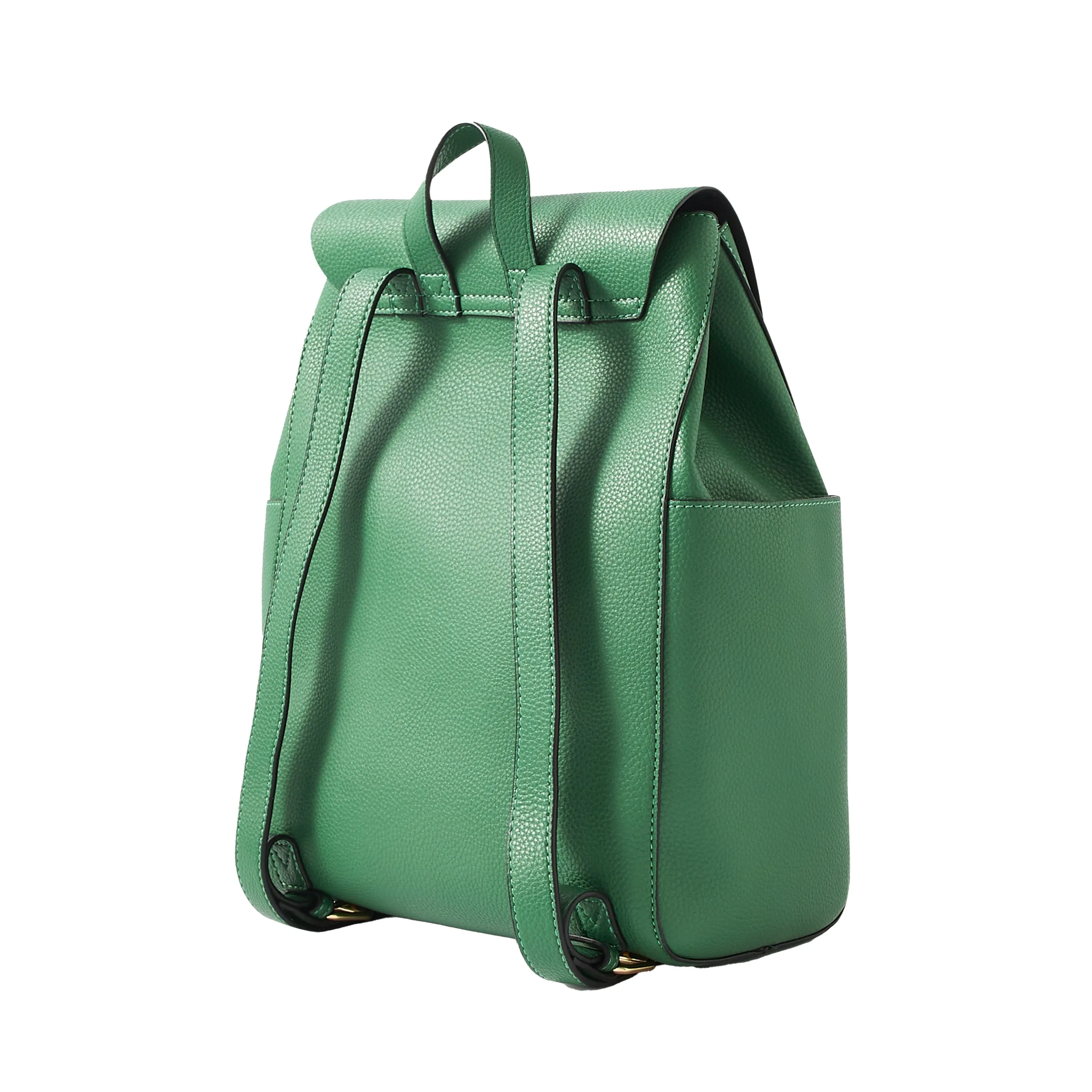 Accessorize London Women's Faux Leather Green Nikki zip backpack bag