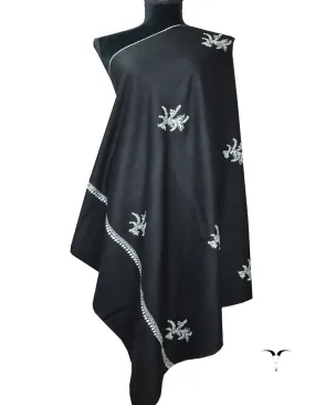 black booti embroidery pashmina shawl 8453