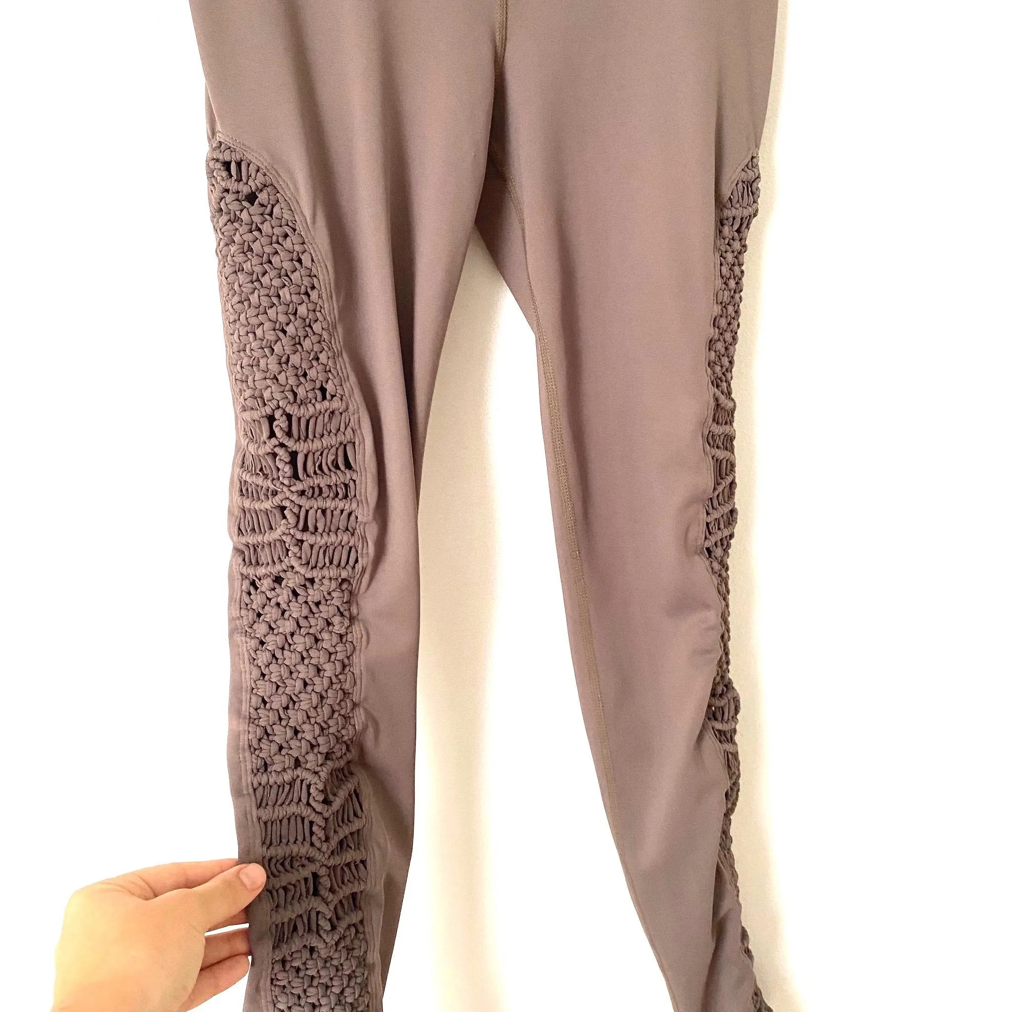 Carbon 38 Brown Macrame Leggings- Size M (we have matching top, Inseam 27”)