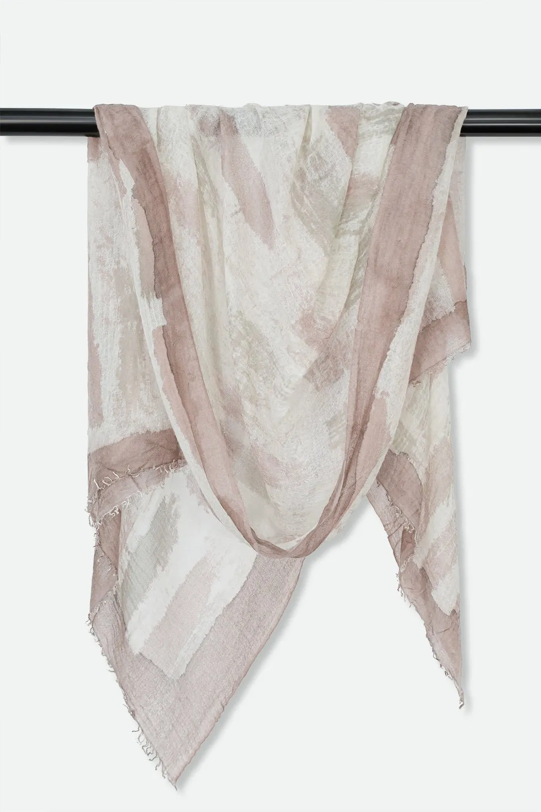 COCOA QUARTZ SCARF IN HAND DYED CASHMERE