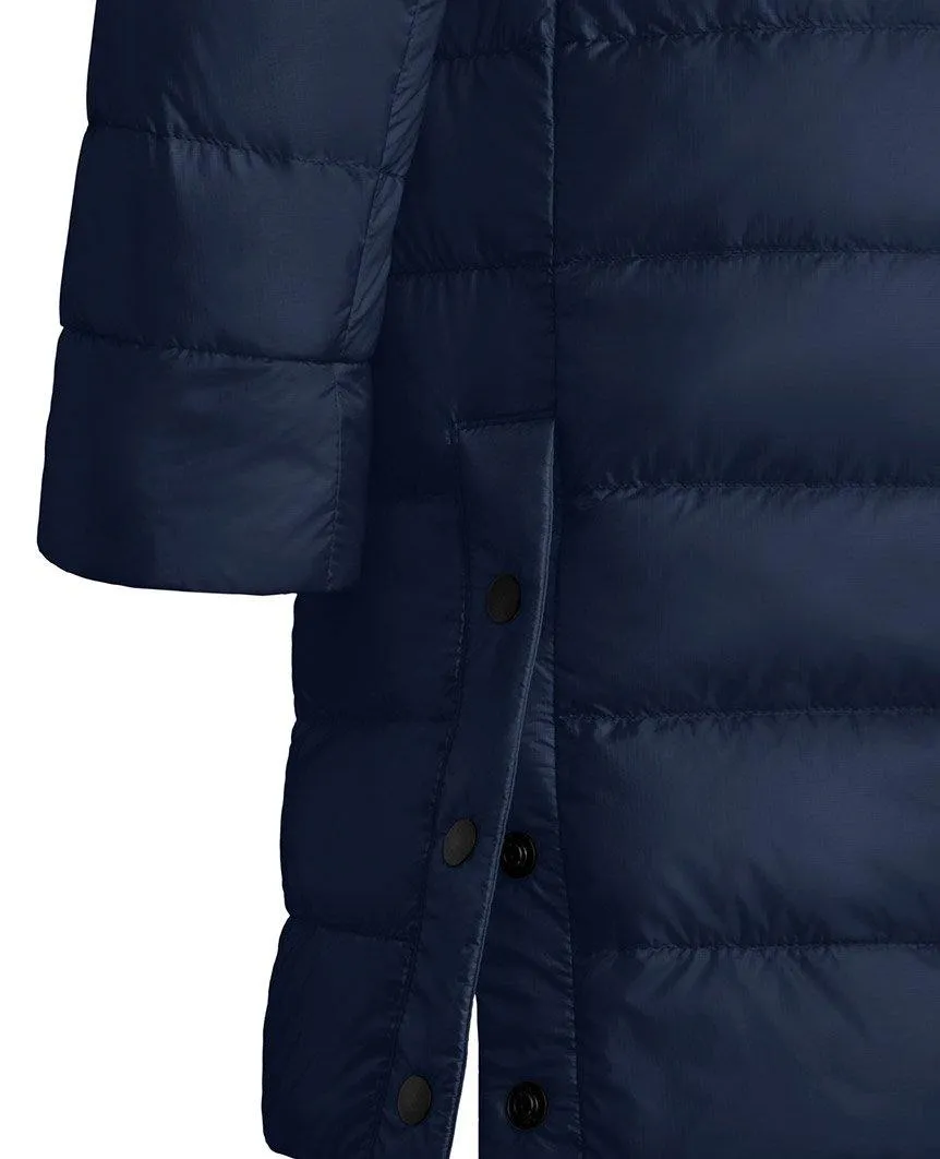 Cypress Hooded Down Jacket Atlantic Navy Womens