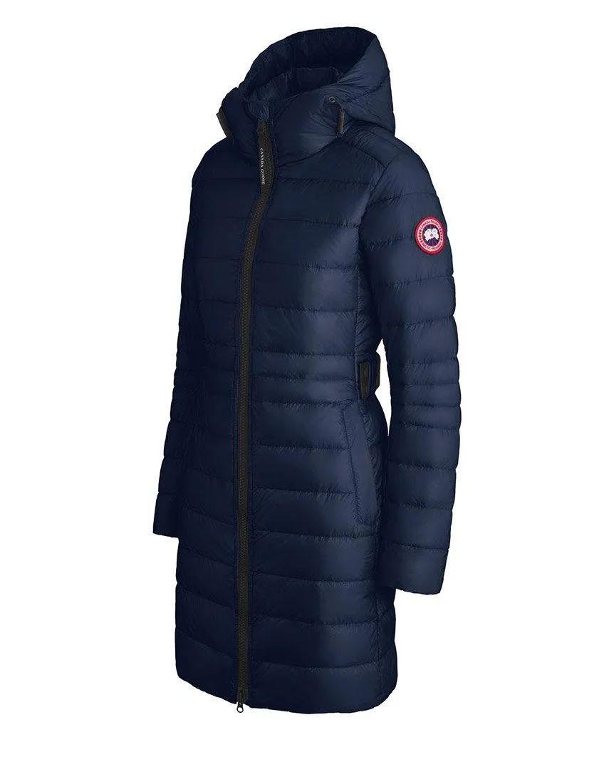 Cypress Hooded Down Jacket Atlantic Navy Womens