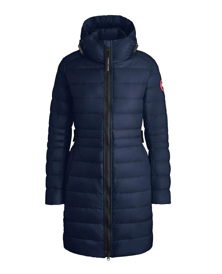 Cypress Hooded Down Jacket Atlantic Navy Womens