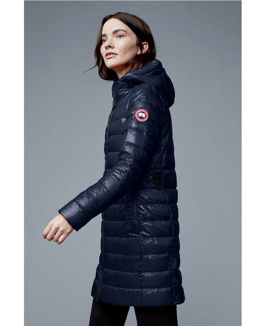 Cypress Hooded Down Jacket Atlantic Navy Womens