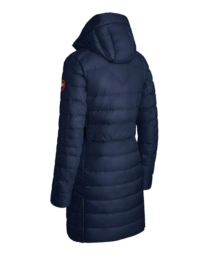 Cypress Hooded Down Jacket Atlantic Navy Womens