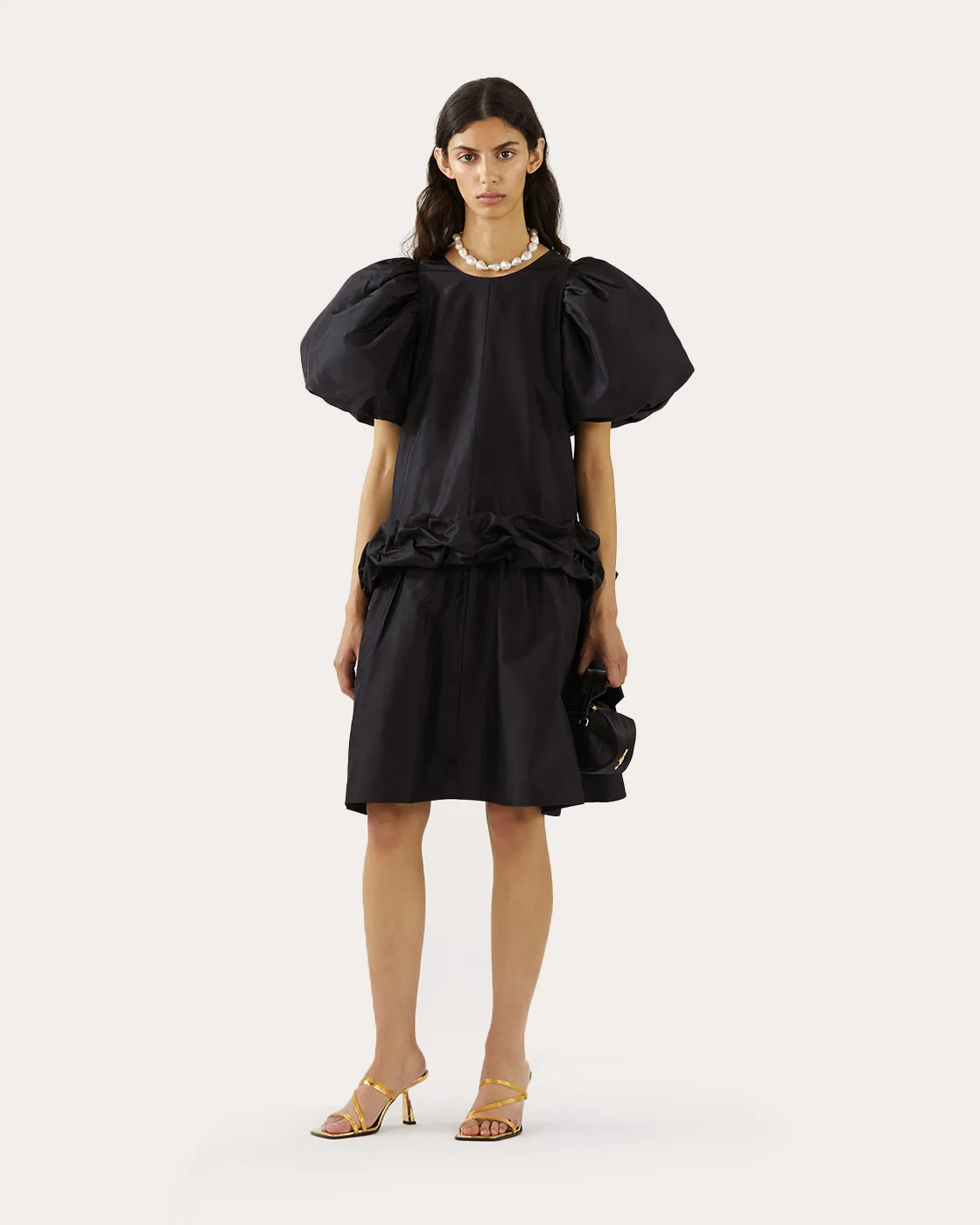 Daisy Dress Recycled Blend Taffeta Navy