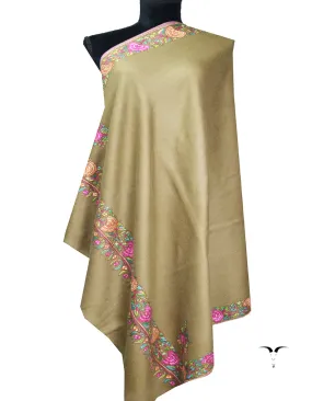 dark natural embroidery pashmina shawl 8074