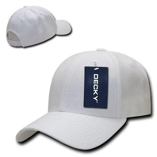 Decky Curved Bill Structured Acrylic Low Crown 6 Panel Dad Caps Hats Unisex