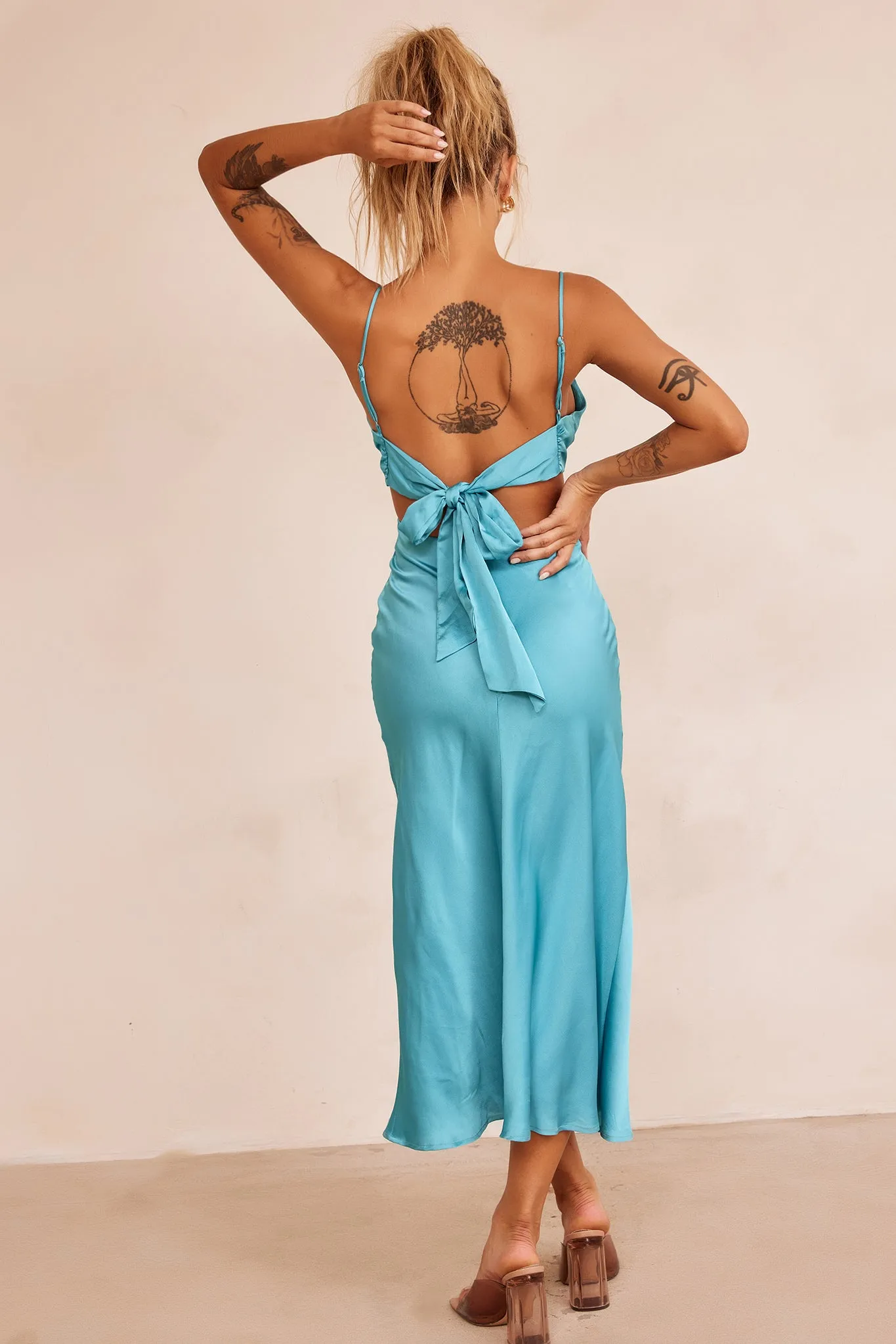 Delta Midi Dress - Aqua