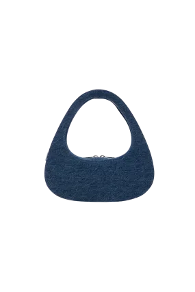 Denim Baguette Swipe Bag