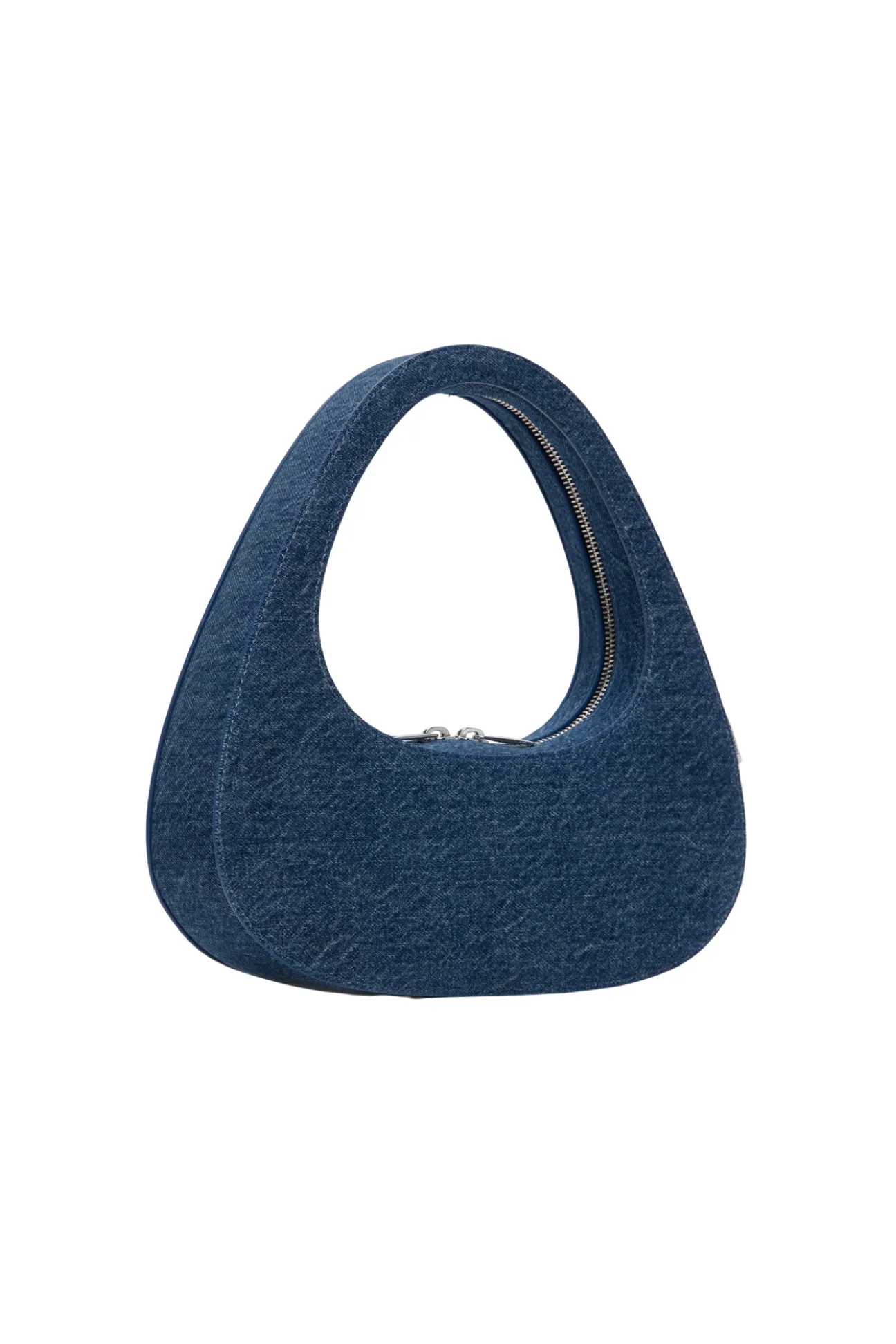 Denim Baguette Swipe Bag