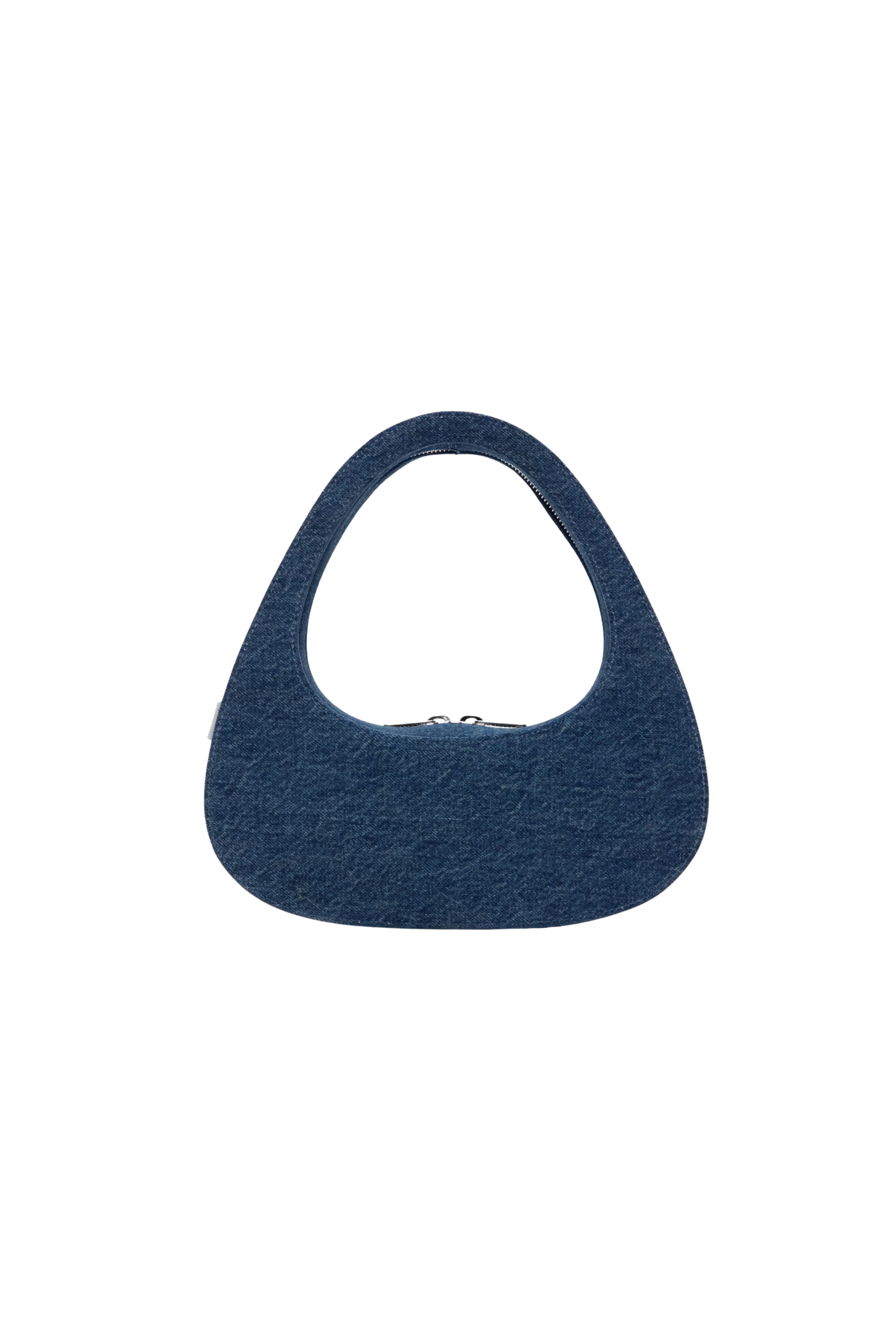 Denim Baguette Swipe Bag