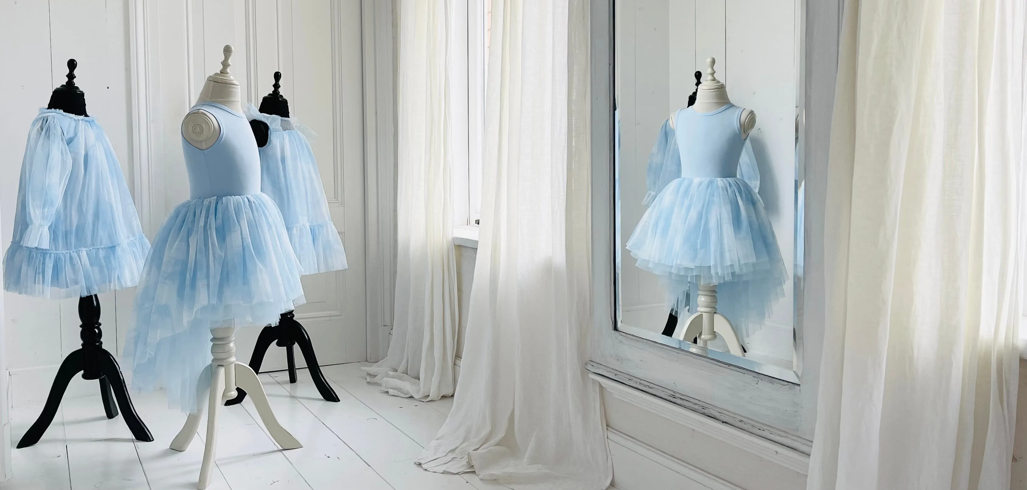 DOLLY® DREAMY SKY HIGH-LOW TUTU DRESS blue clouds ☁️