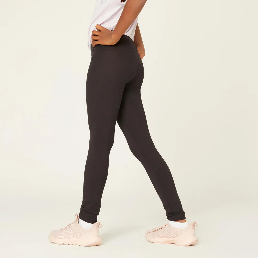 Girls' Breathable Leggings S500 - Black