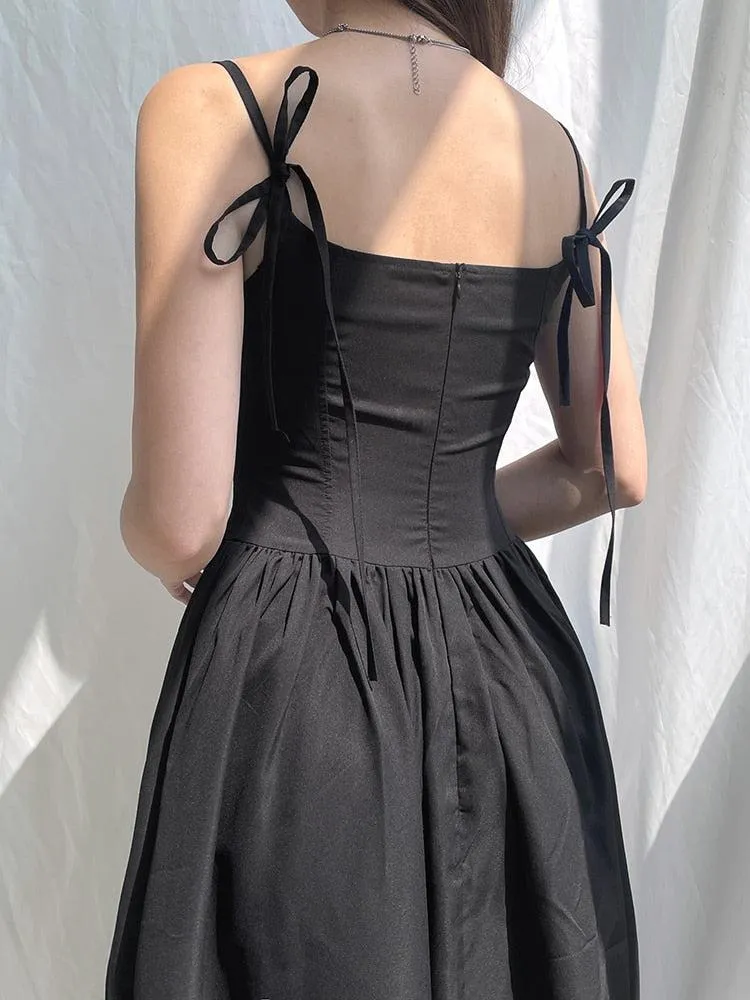 Goth Strap Maxi Dress