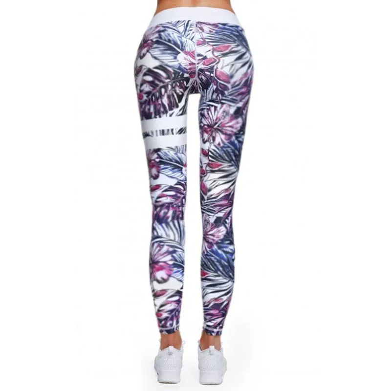 High Waist Push Up Fitness Pants Elastic Workout Leggings For Women