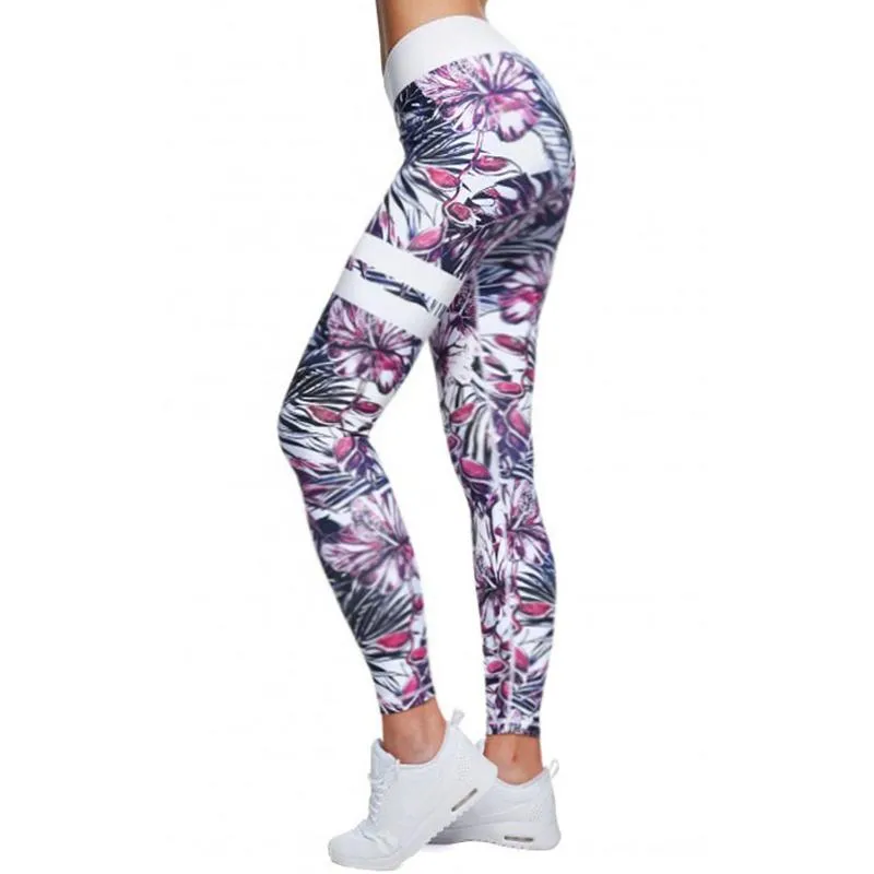 High Waist Push Up Fitness Pants Elastic Workout Leggings For Women