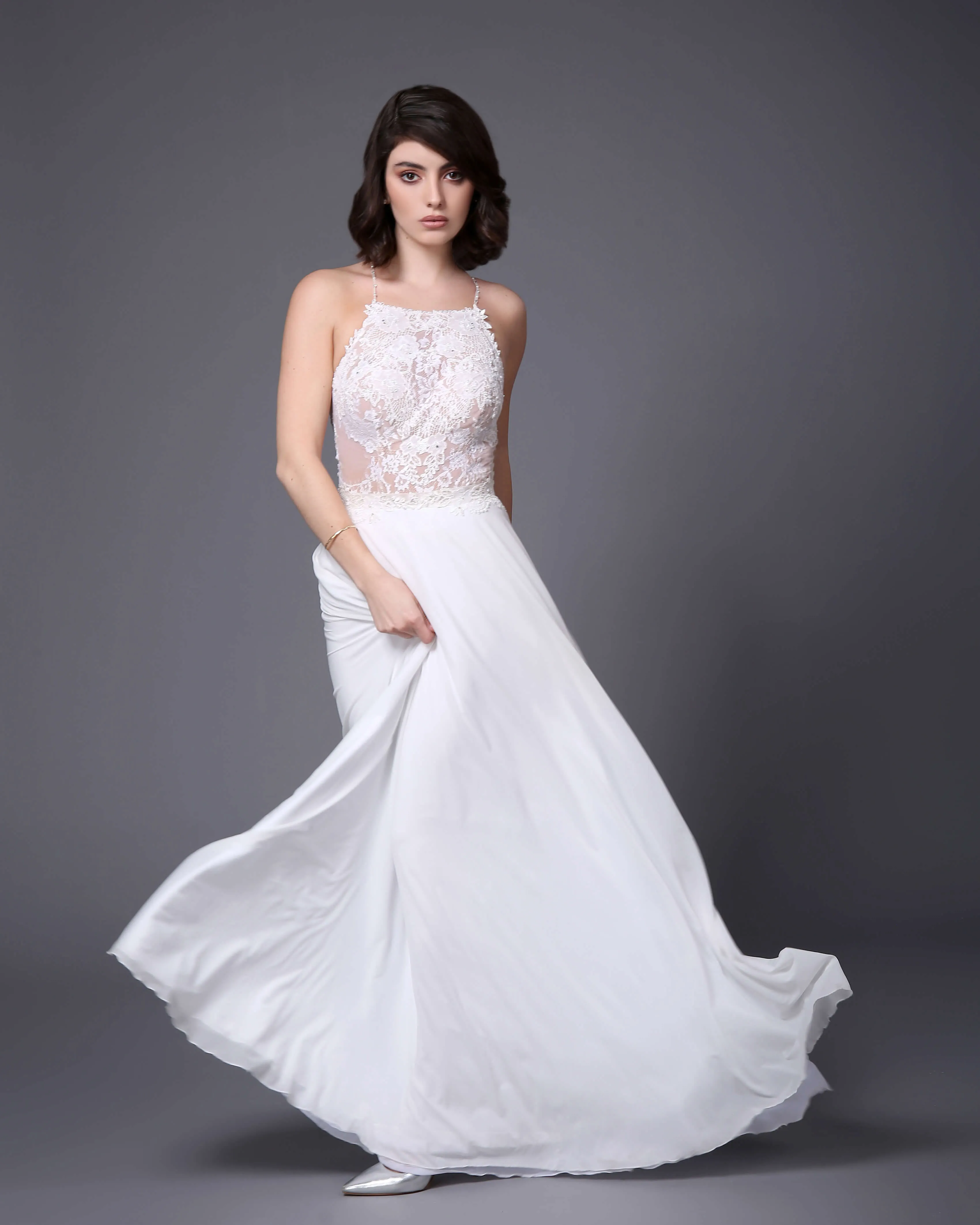 JULIETTE – Gentle wedding dress. Backless bridal gown.