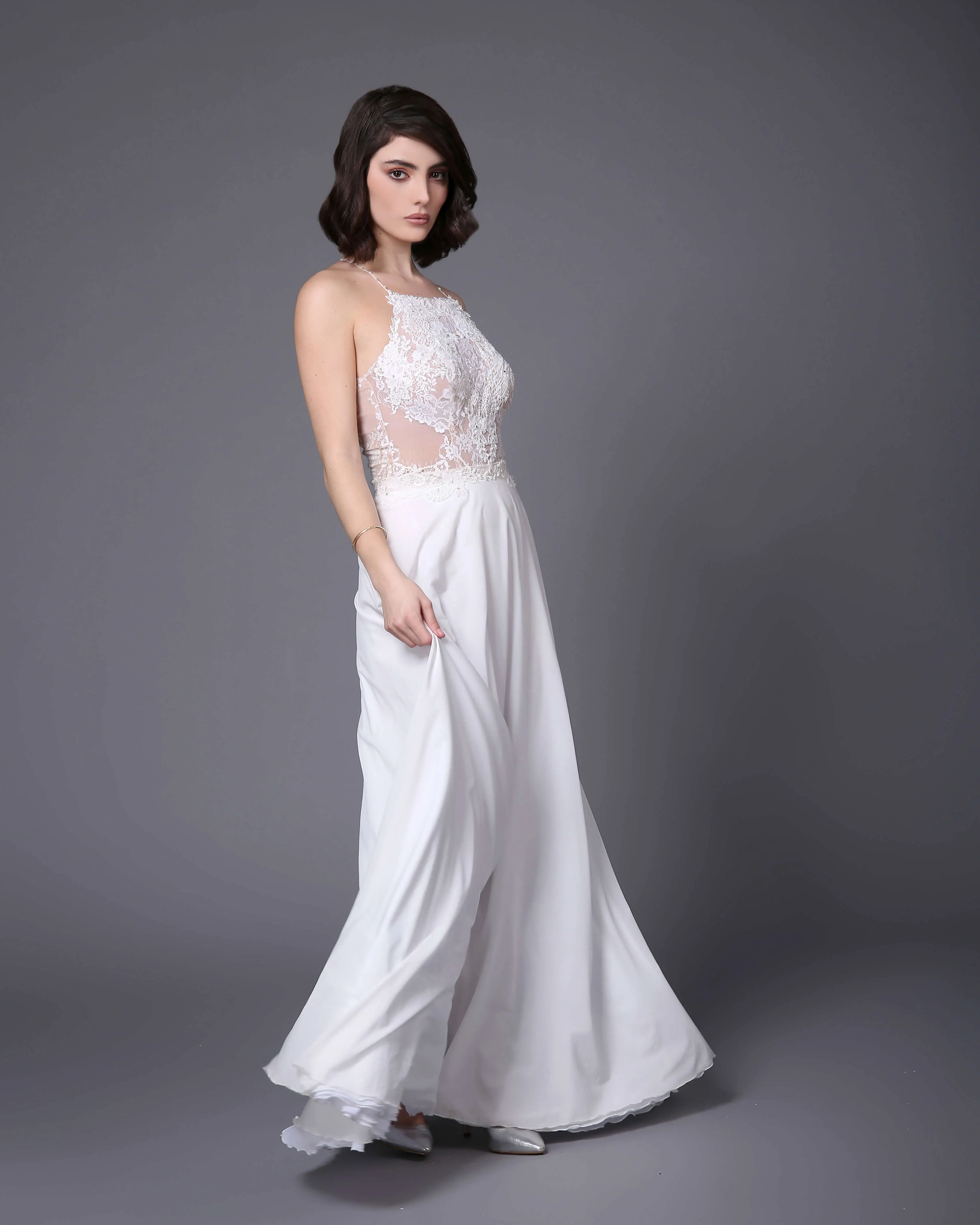 JULIETTE – Gentle wedding dress. Backless bridal gown.