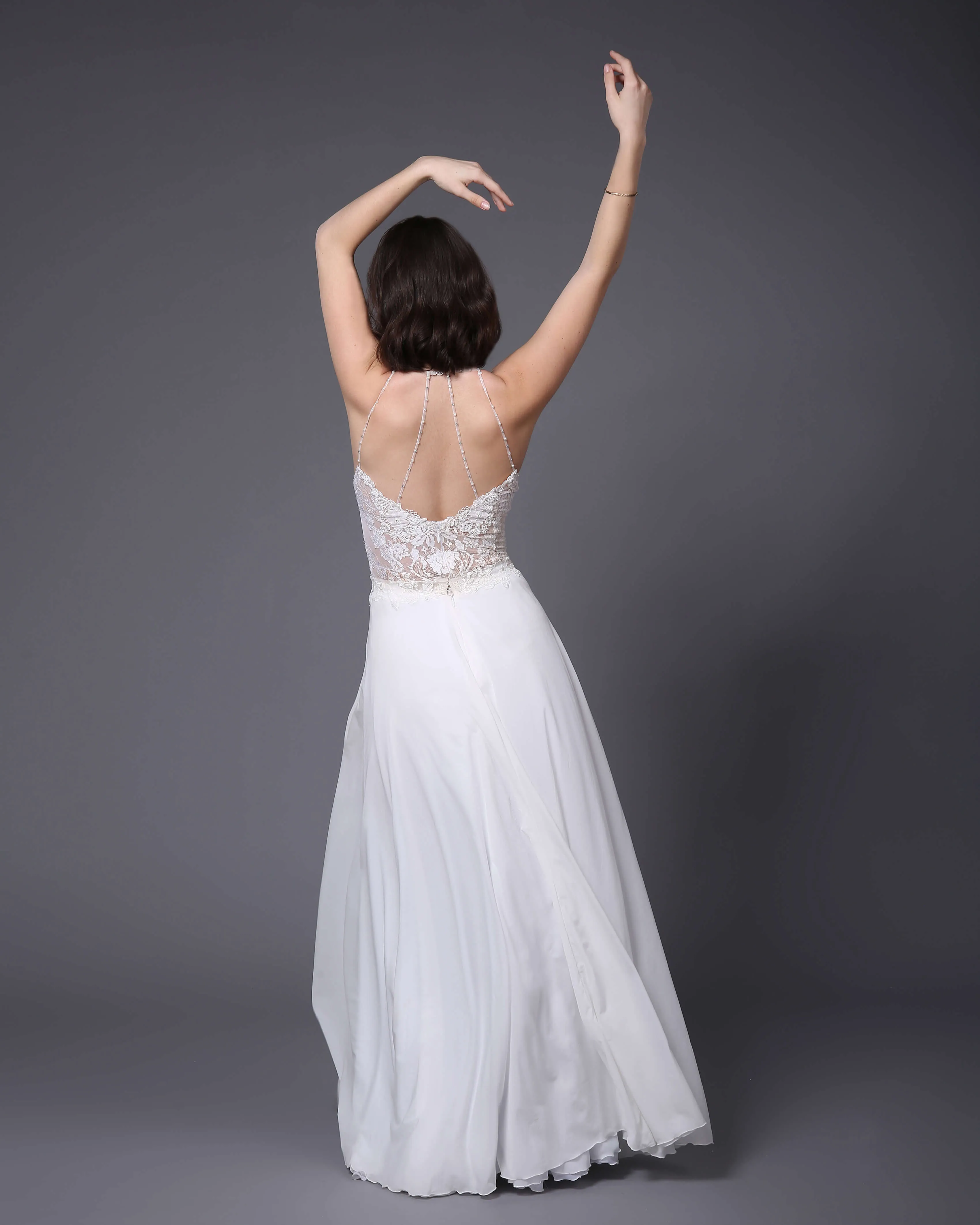 JULIETTE – Gentle wedding dress. Backless bridal gown.