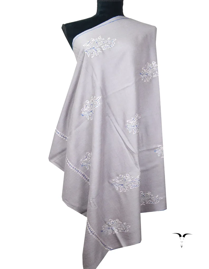 Lavender Embroidery Pashmina Shawl 8110