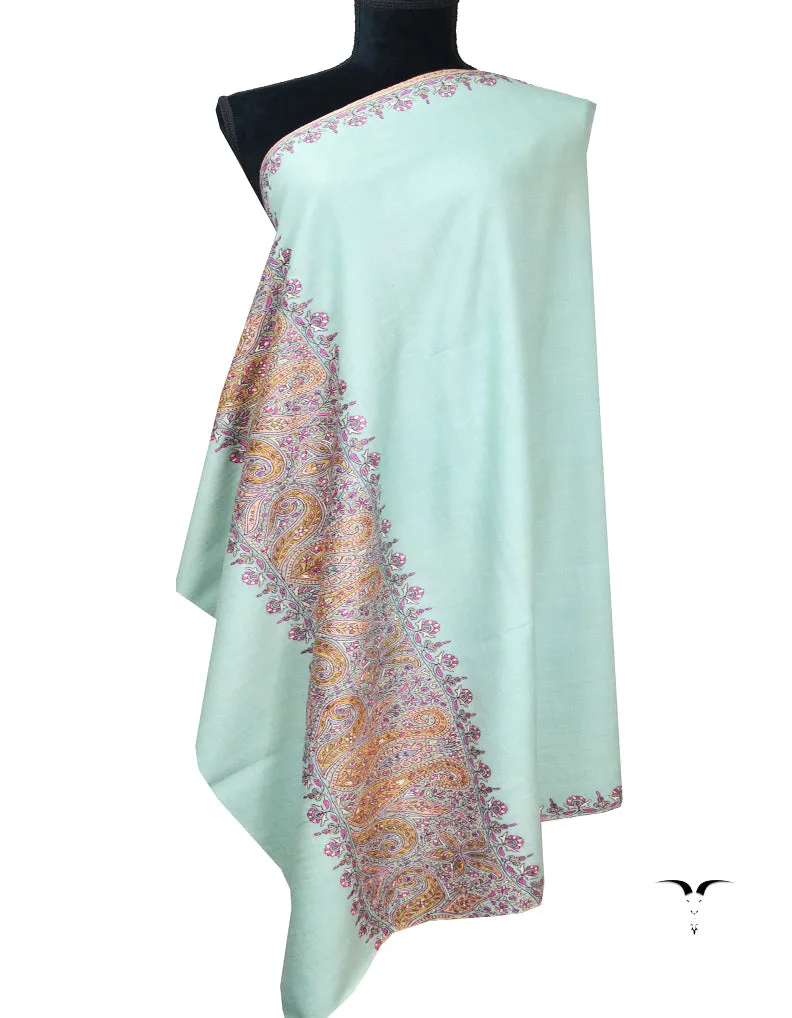 mint embroidery pashmina shawl 8068