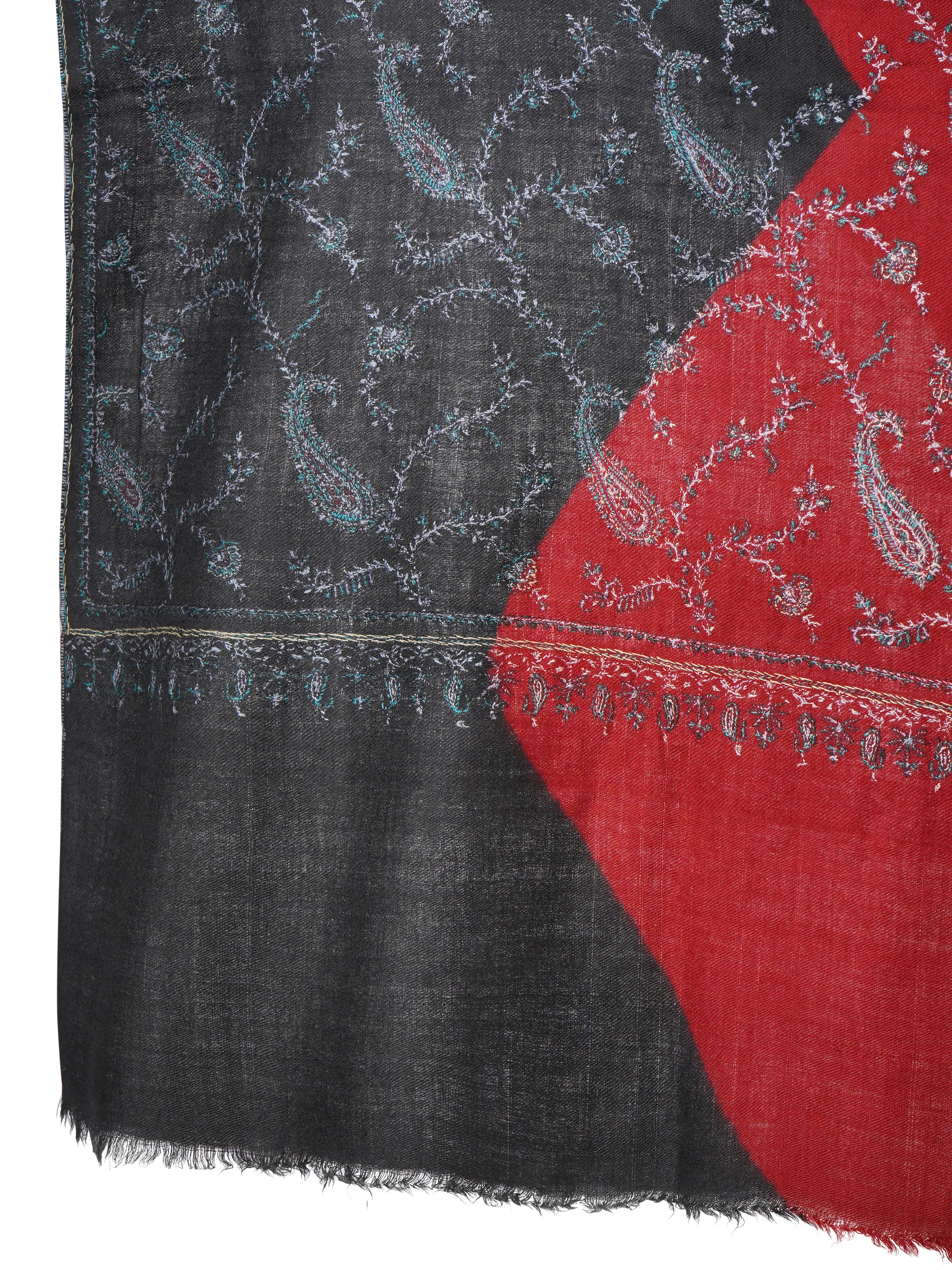 Modern Pashmina Shawl – Trendy and Timeless - Black & Red