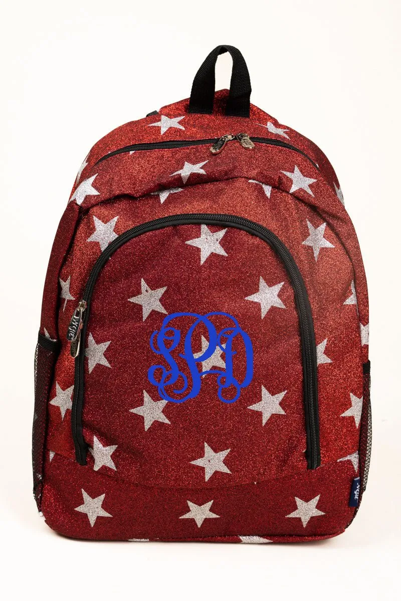 NGIL Red Starry Glitz & Glam Large Backpack