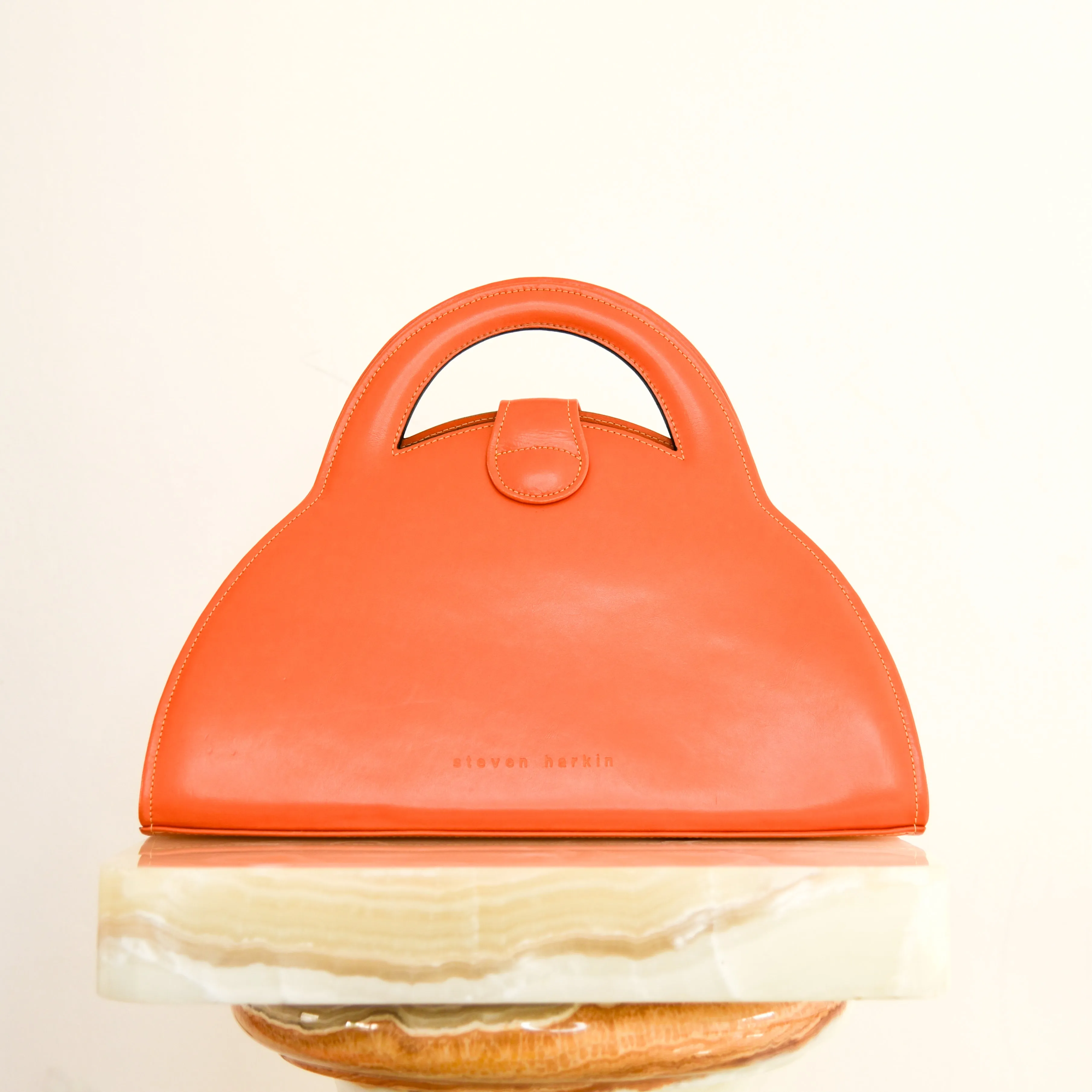 Orange The Babs structured handbag