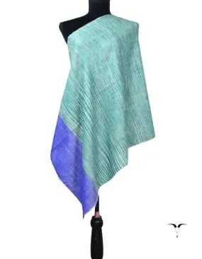 Pashmina Pattern Wrap In Hues Of Blue 5627