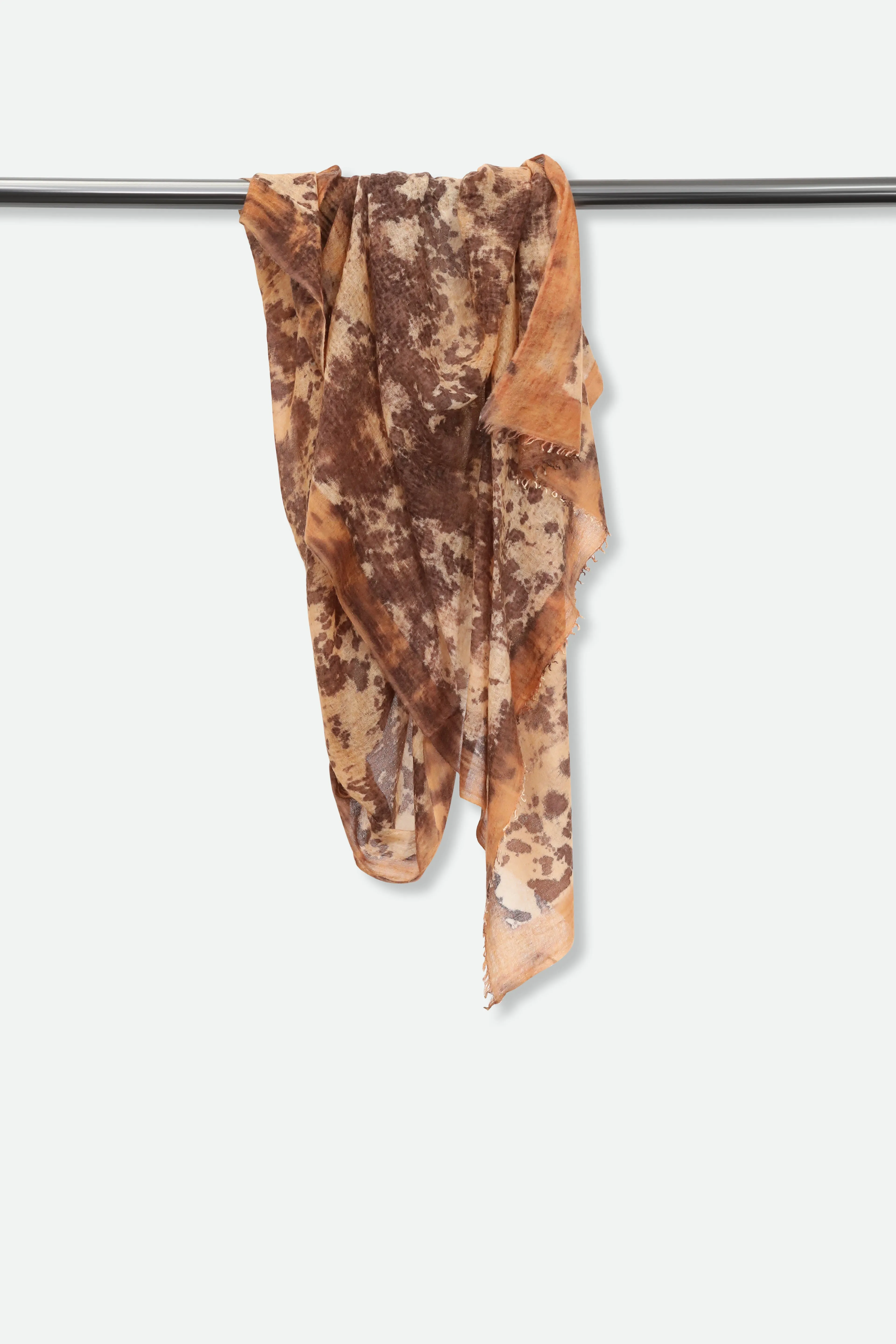 PECAN & HAZELNUT SCARF IN HAND DYED CASHMERE