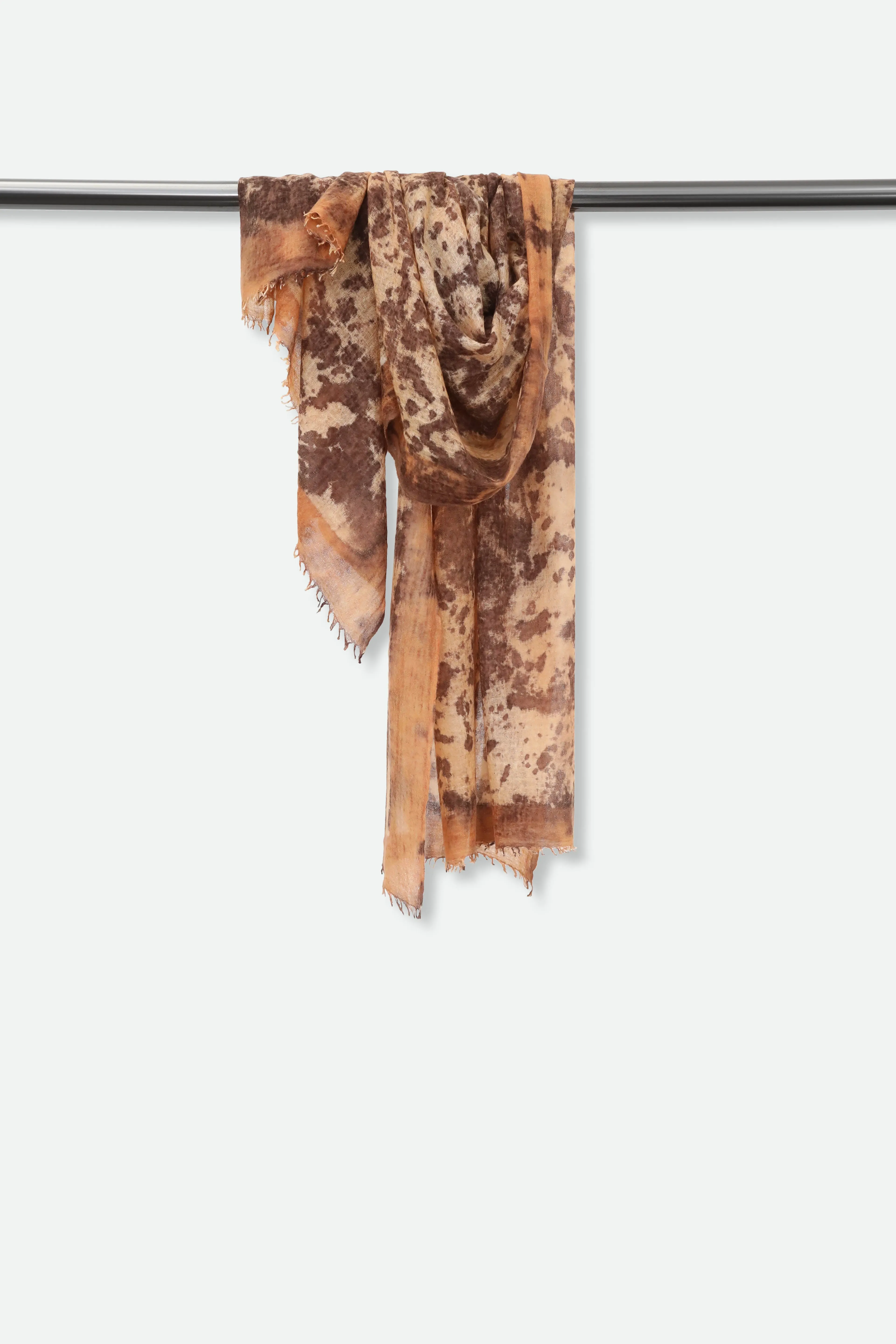 PECAN & HAZELNUT SCARF IN HAND DYED CASHMERE