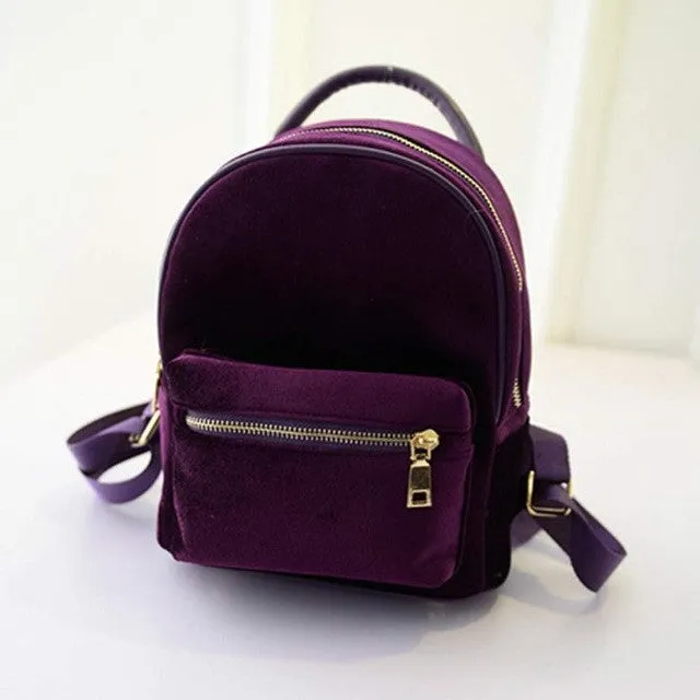 PICK YOUR COLOR: Fancy Velvet Backpack