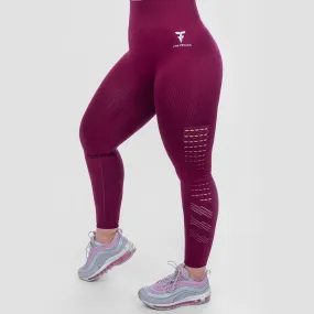 Power Packed Mesh Leggings Maroon