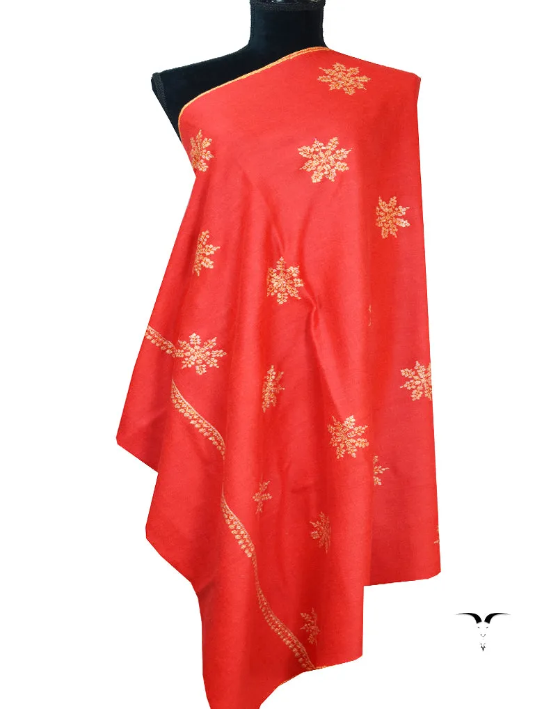 red booti embroidery pashmina shawl 8063