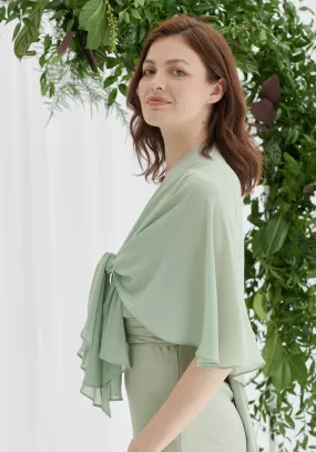 Sheer Cover Up Shawl - Sage Green