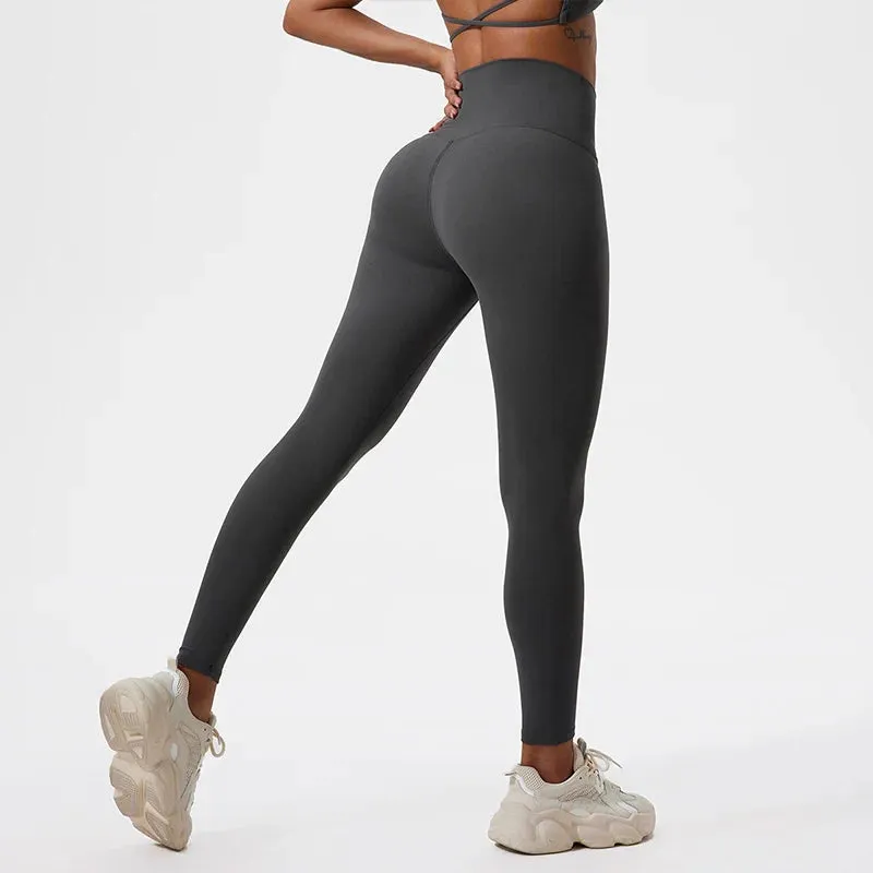 Soft Fabrics High Waist Tights Push Up Breathable Higher Quality Sports Leggings