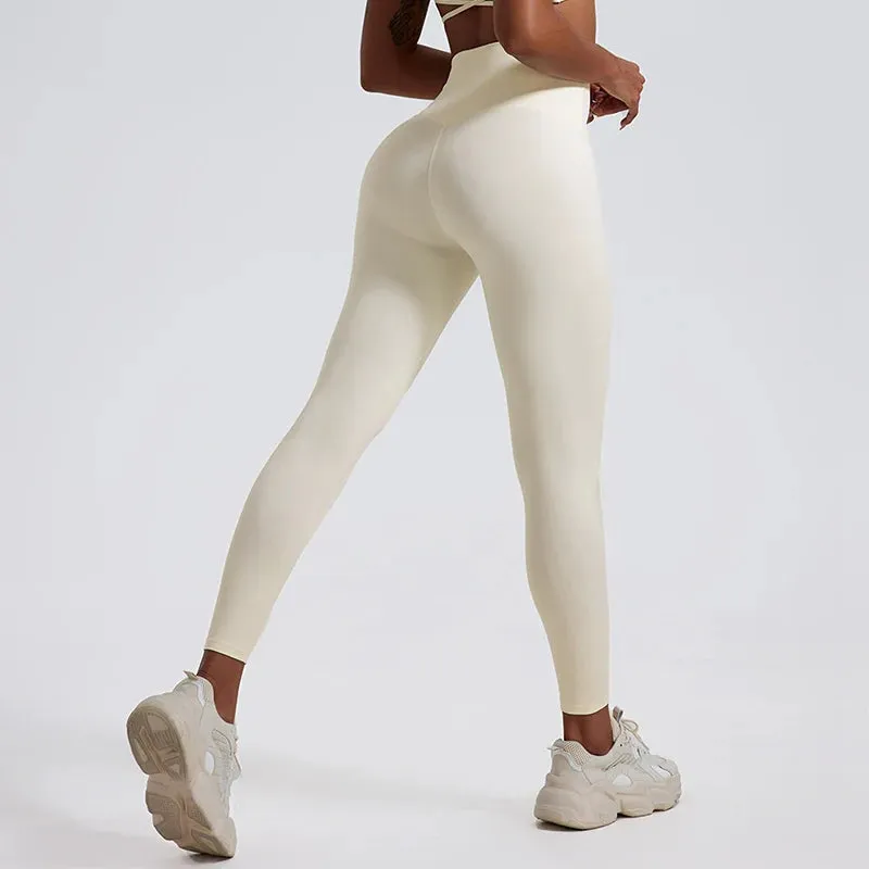 Soft Fabrics High Waist Tights Push Up Breathable Higher Quality Sports Leggings