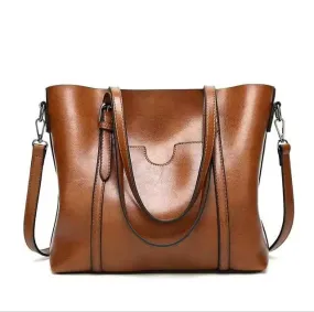 Structured Leather Shoulder Bag