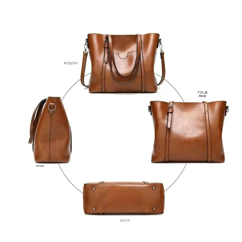 Structured Leather Shoulder Bag