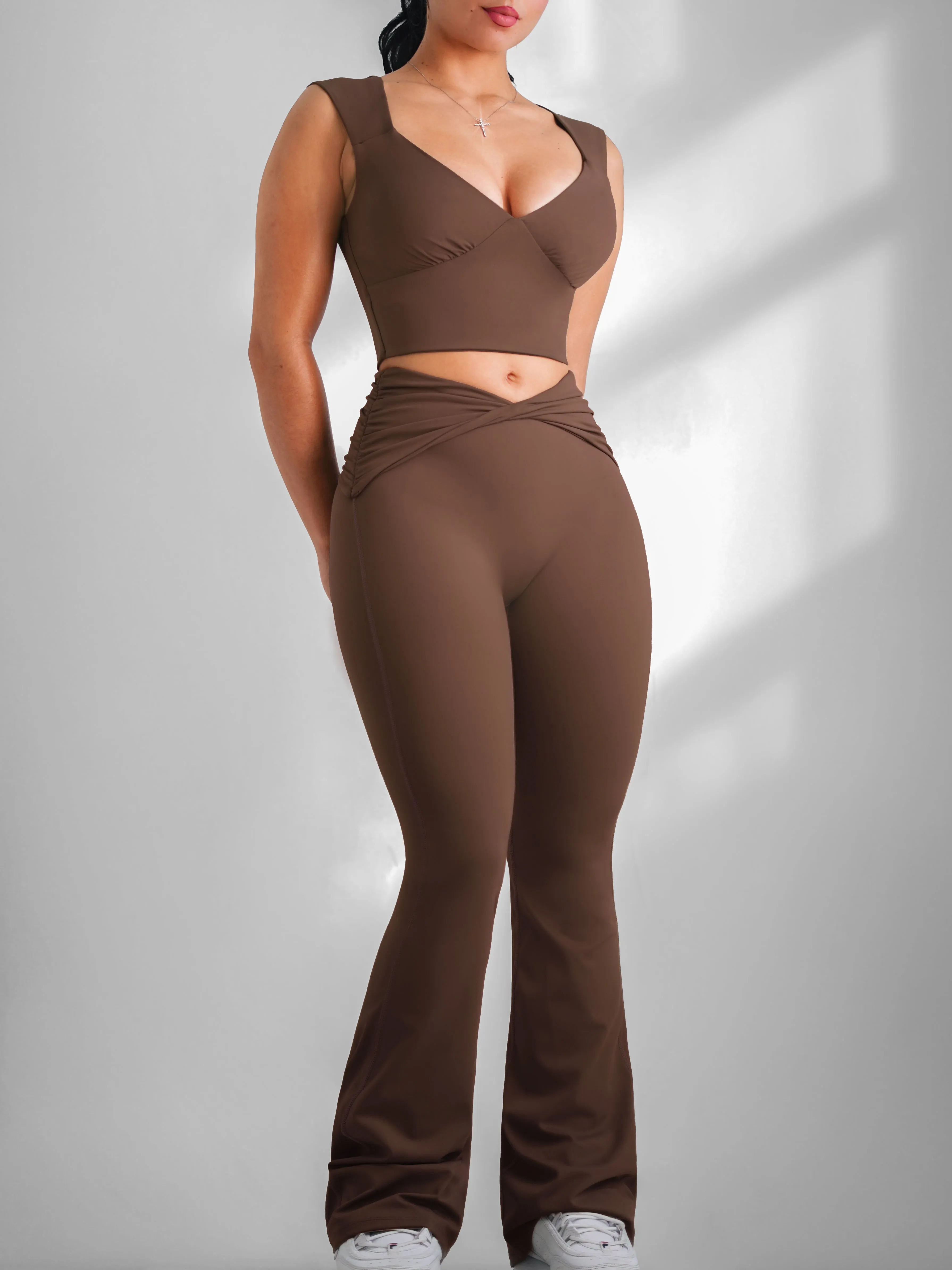 Studio Flex Flare Leggings (Cocoa)