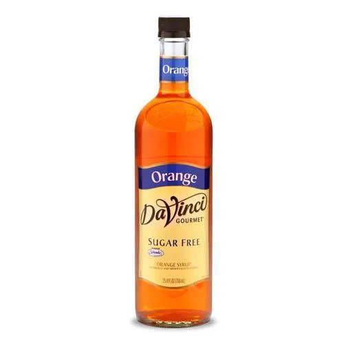 Sugar Free Orange DaVinci Syrup Bottle - 750mL