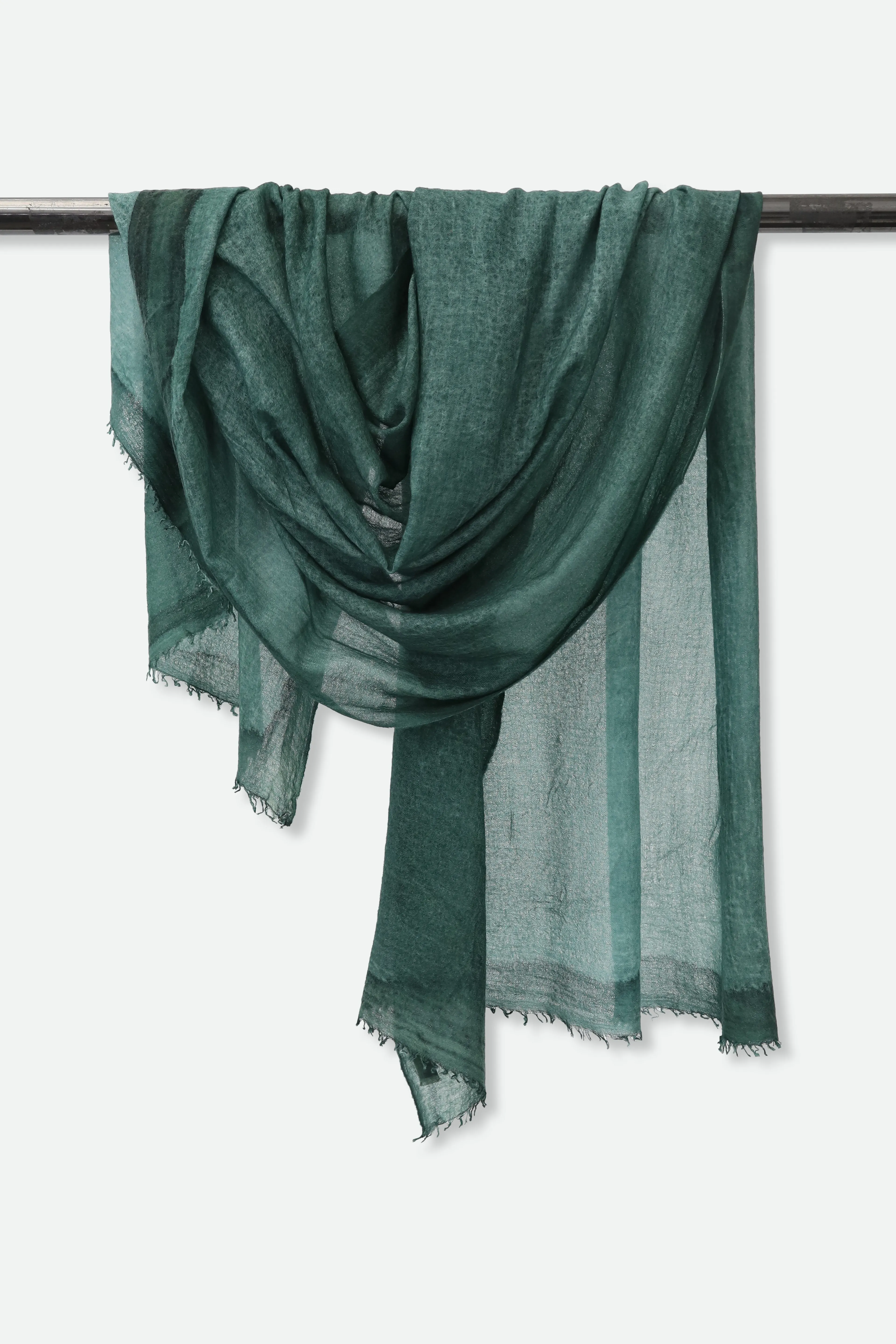 VIBRANT FERN SCARF IN HAND DYED CASHMERE