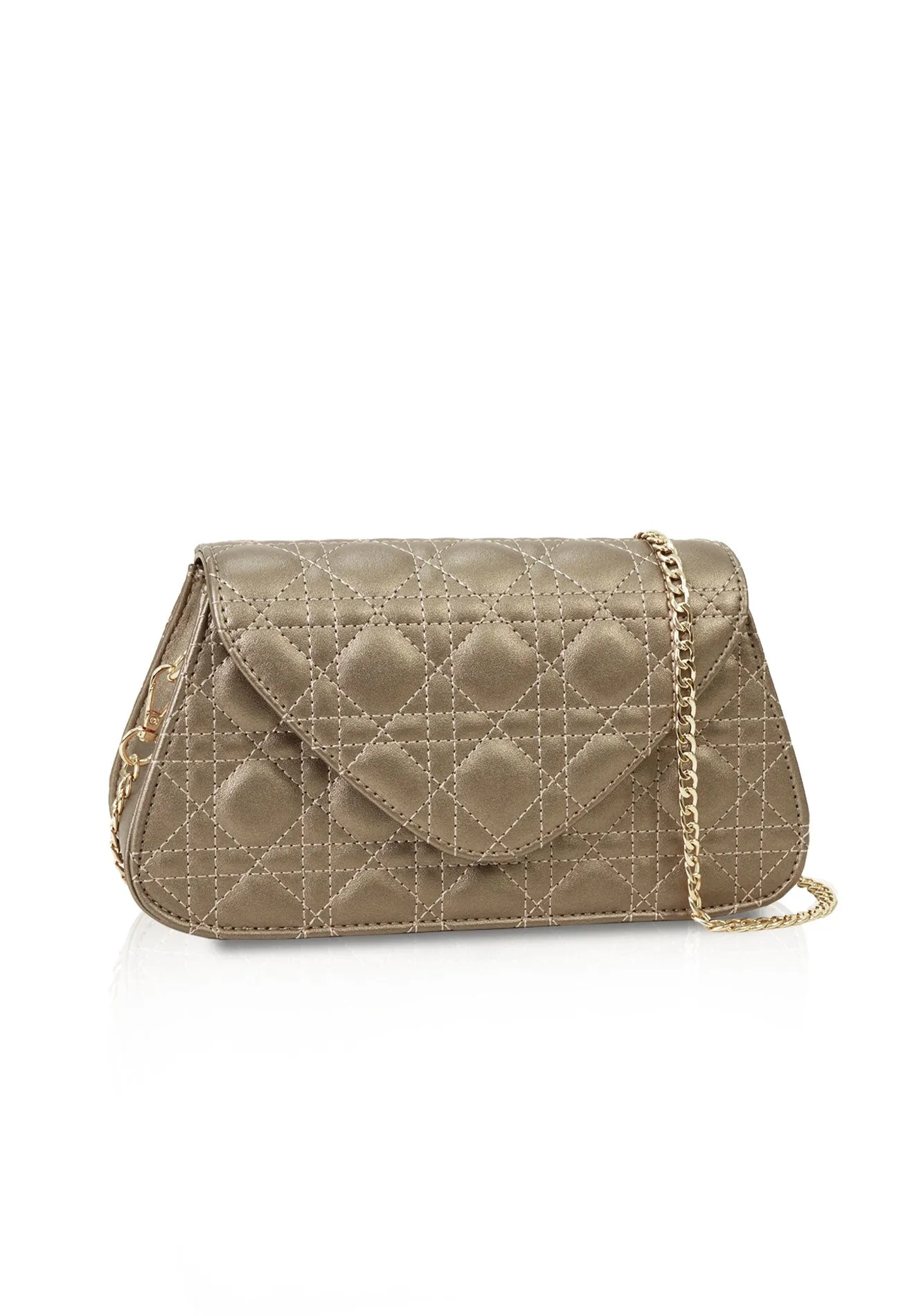 VOIR Structured Stitched Chain Bag